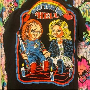 Chucky and TiffanyShort Sleeve Graphic Tee